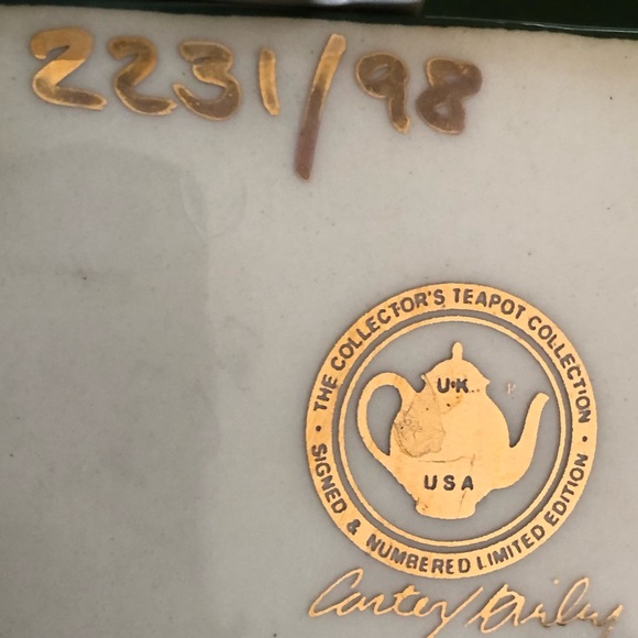 Numbered Tony Carter Renoir Teapot - Picture 14 of 14